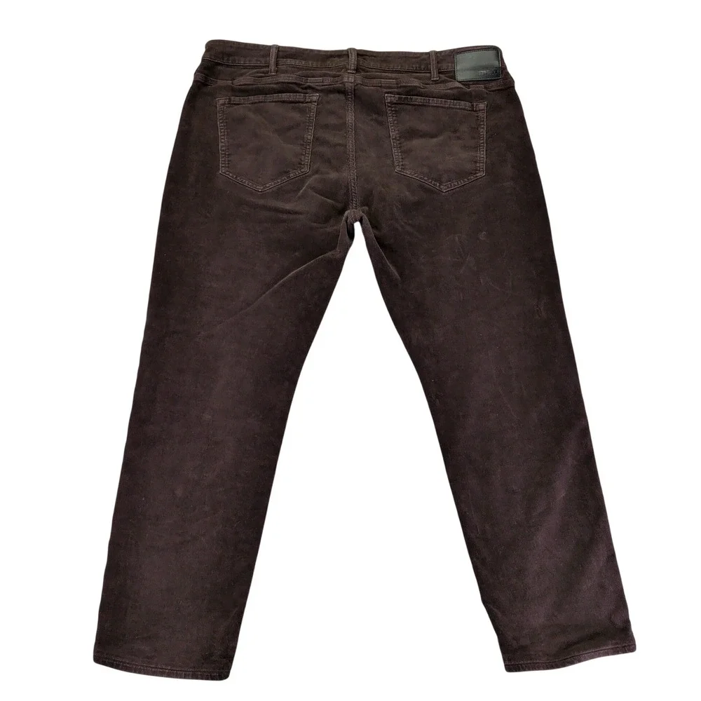 Mavi Marcus Slim Straight Leg Corduroy Pants Mens 40/30 Dark Brown‎ Stretch - Picture 2 of 10